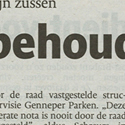 Eindhovems Dagblad; 18 november 2009, D66 pleit voor behoud Berkenhuisje